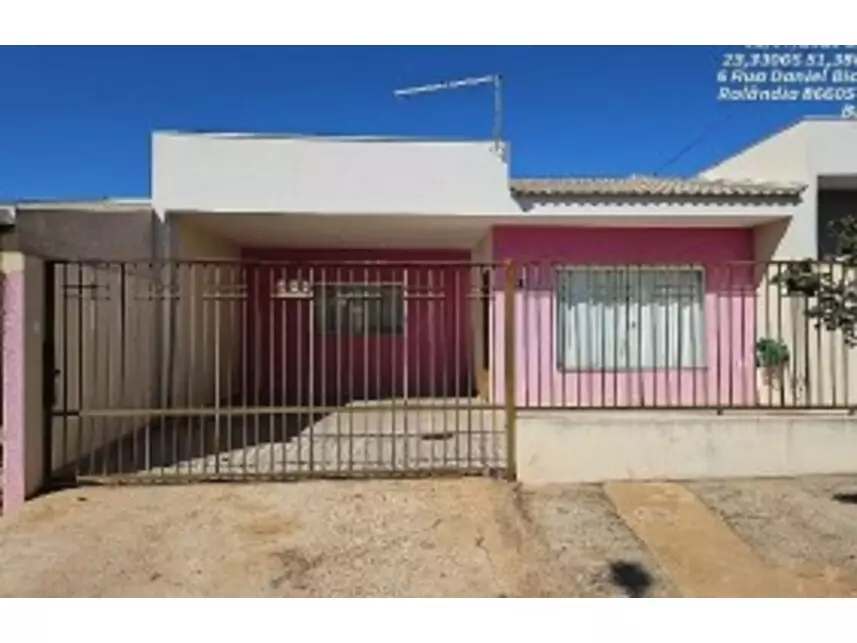 Casa à venda em leilão - leilão extrajudicial - Rolândia PR - lance mínimo R$ 81.510